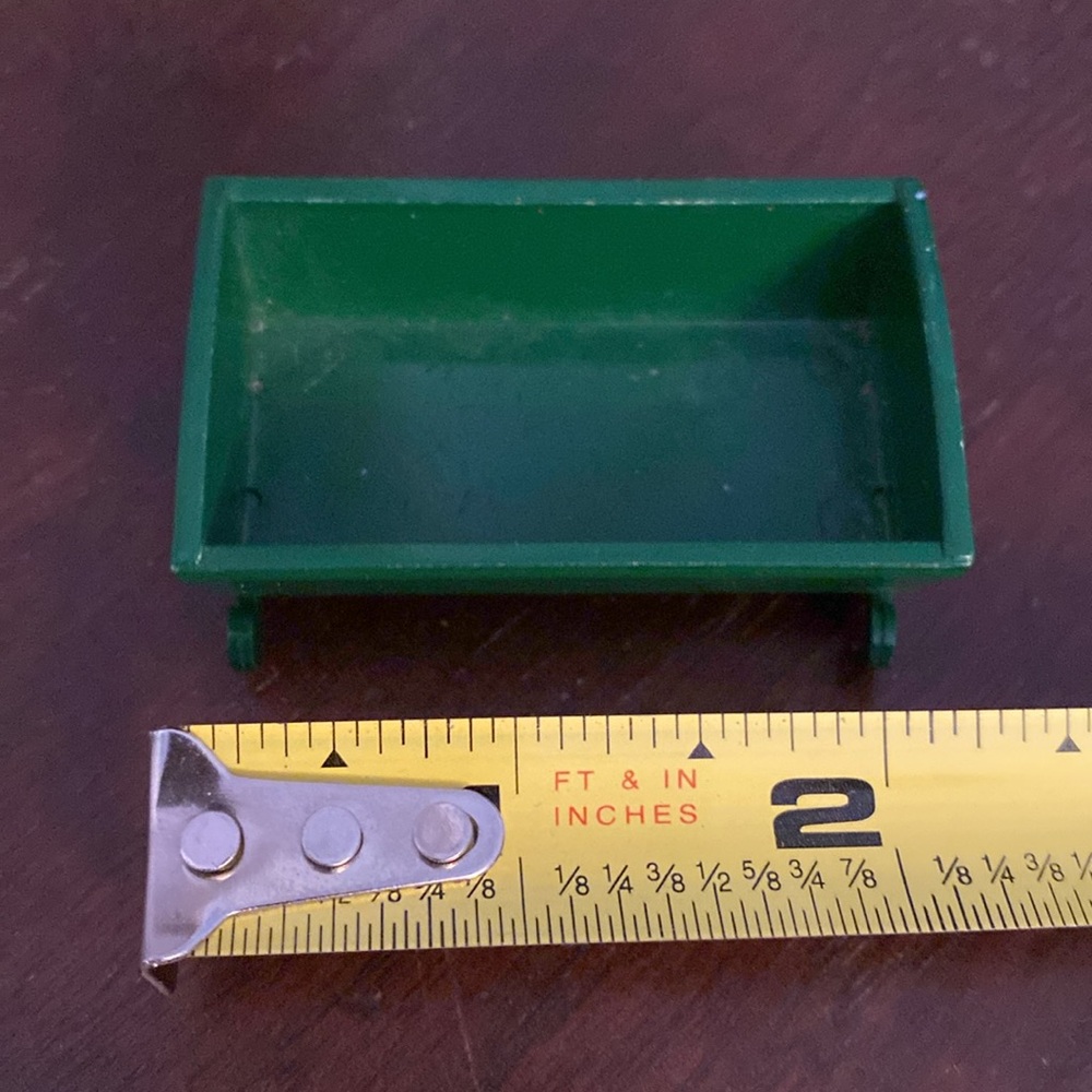 1985 SYLVANIAN FAMILIES EPOCH PLASTIC GREEN ROCKING Crib CRADLE Calico Critters - Picture 6 of 6